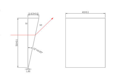 Customized Germanium Prism 12 Degree apex angle with 2 Surfaces 8-14um AR coatings