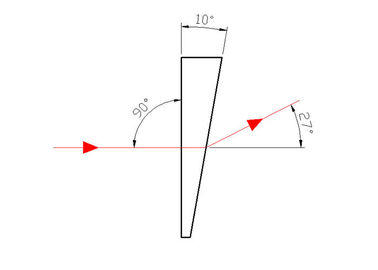 Lightweight Circular Infrared Prism , Silicon Material Optical Wedge Prism