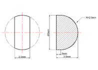 Customizable Optical Glass Half Ball Lens BK7 Material For Light Collimation